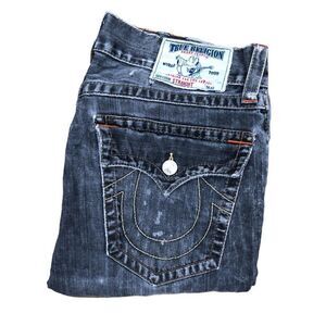 Vintage True Religion Jeans Size 33 STRAIGHT Gray